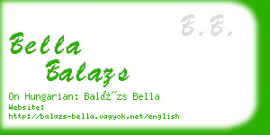 bella balazs business card